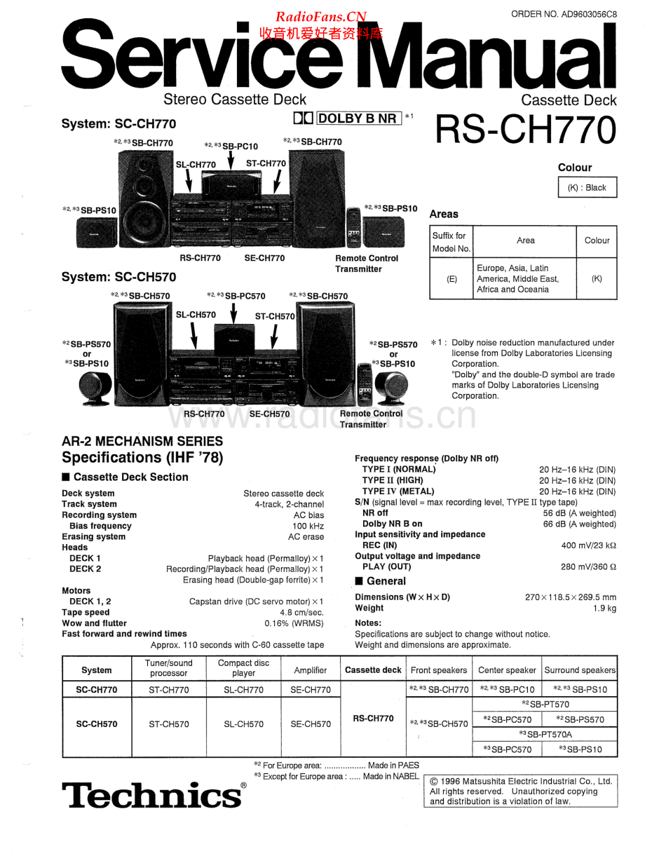 Technics-RSCH770-tape-sm 维修电路原理图.pdf_第1页