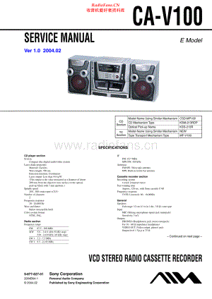 Sony-CAV100-cs-sm 维修电路原理图.pdf