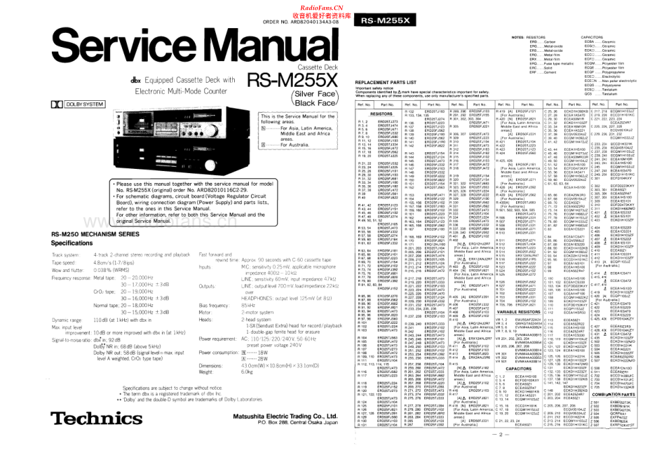 Technics-RSM255X-tape-sm 维修电路原理图.pdf_第2页