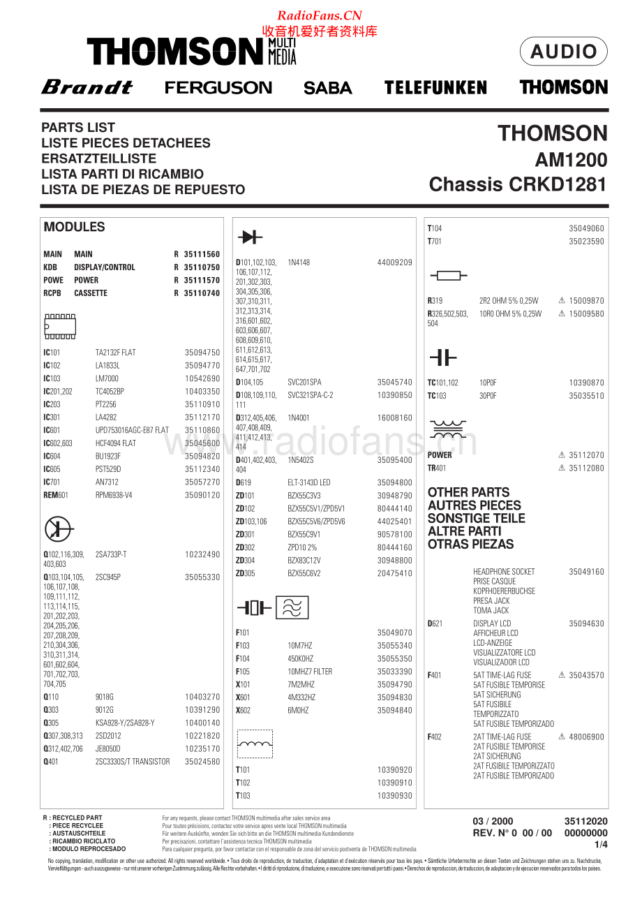 Thomson-AM1200-cs-pl 维修电路原理图.pdf_第1页