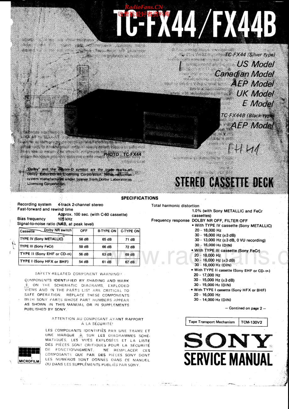 Sony-TCFX44-tape-sm 维修电路原理图.pdf_第1页