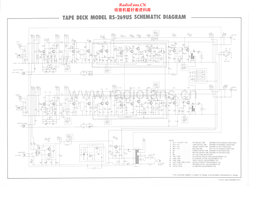 Technics-RS269US-tape-sch 维修电路原理图.pdf_第1页