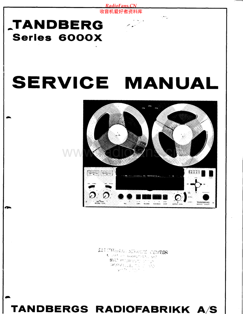 Tandberg-6000X-tape-sm 维修电路原理图.pdf_第1页