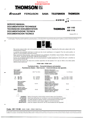 Thomson-AM1110-cs-sm 维修电路原理图.pdf