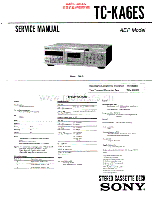 Sony-TCKA6ES-tape-sm 维修电路原理图.pdf