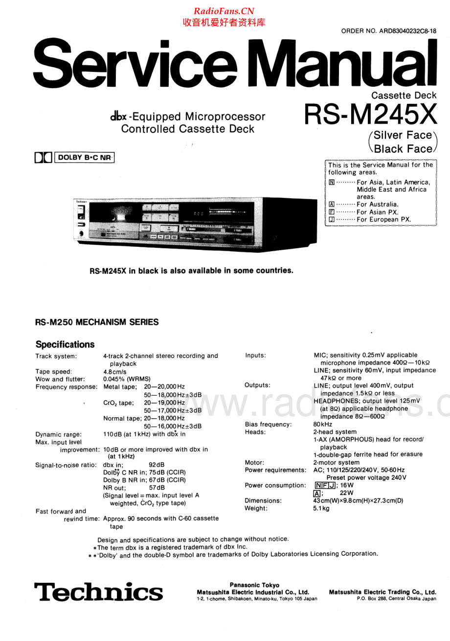 Technics-RSM245X-tape-sm 维修电路原理图.pdf_第1页