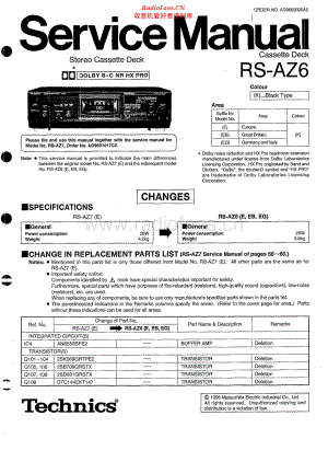 Technics-RSAZ6-tape-sm 维修电路原理图.pdf