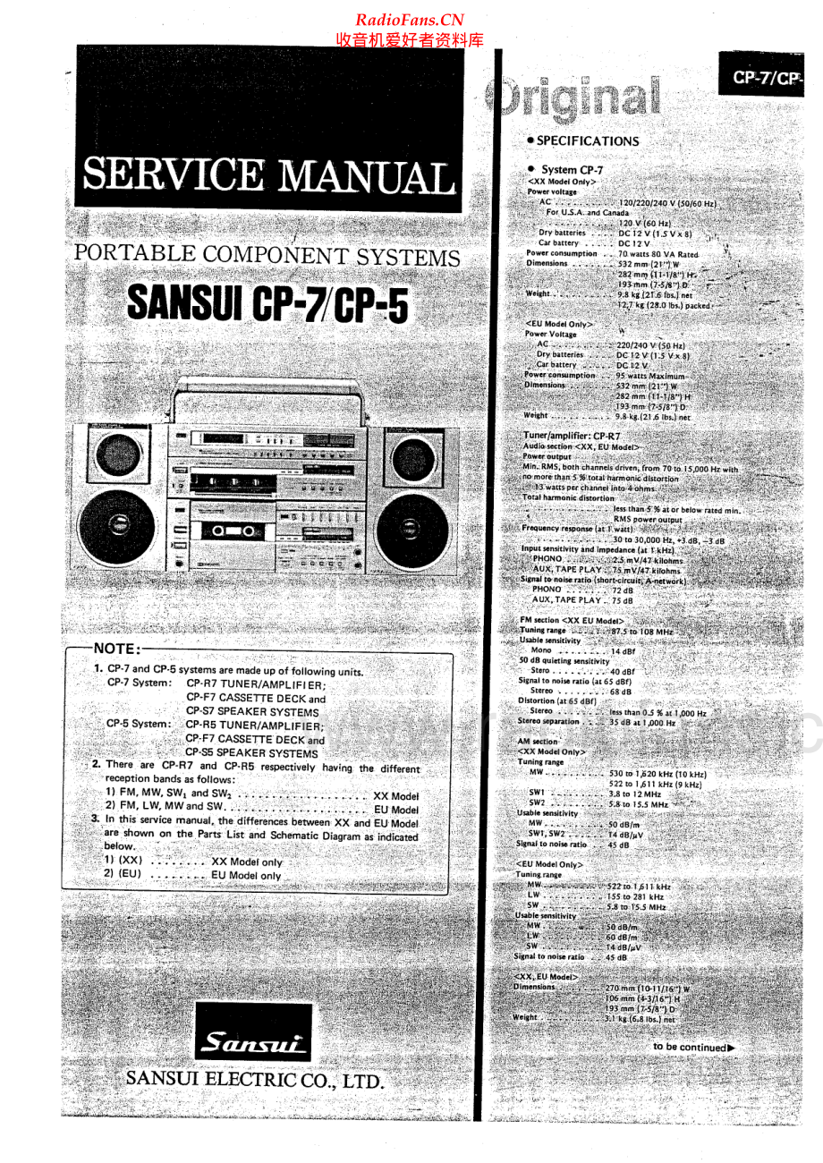 Sansui-CP5-cs-sm 维修电路原理图.pdf_第1页