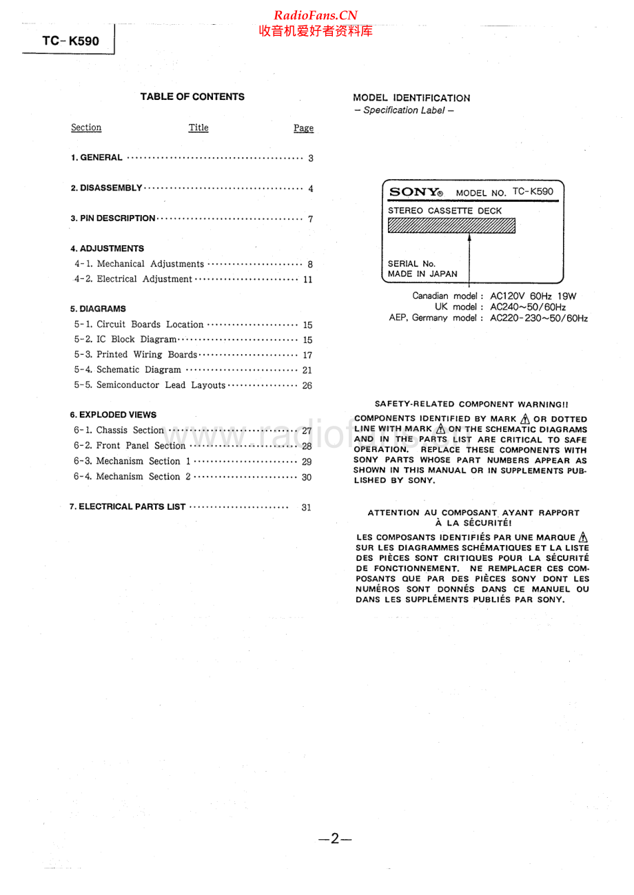 Sony-TCK590-tape-sm 维修电路原理图.pdf_第2页