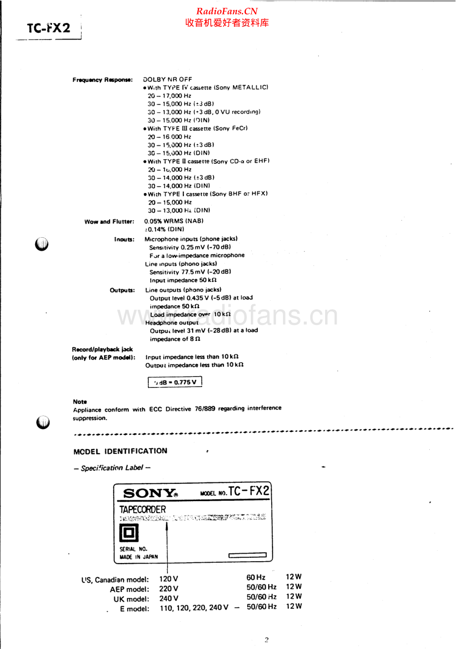 Sony-TCFX2-tape-sm 维修电路原理图.pdf_第2页