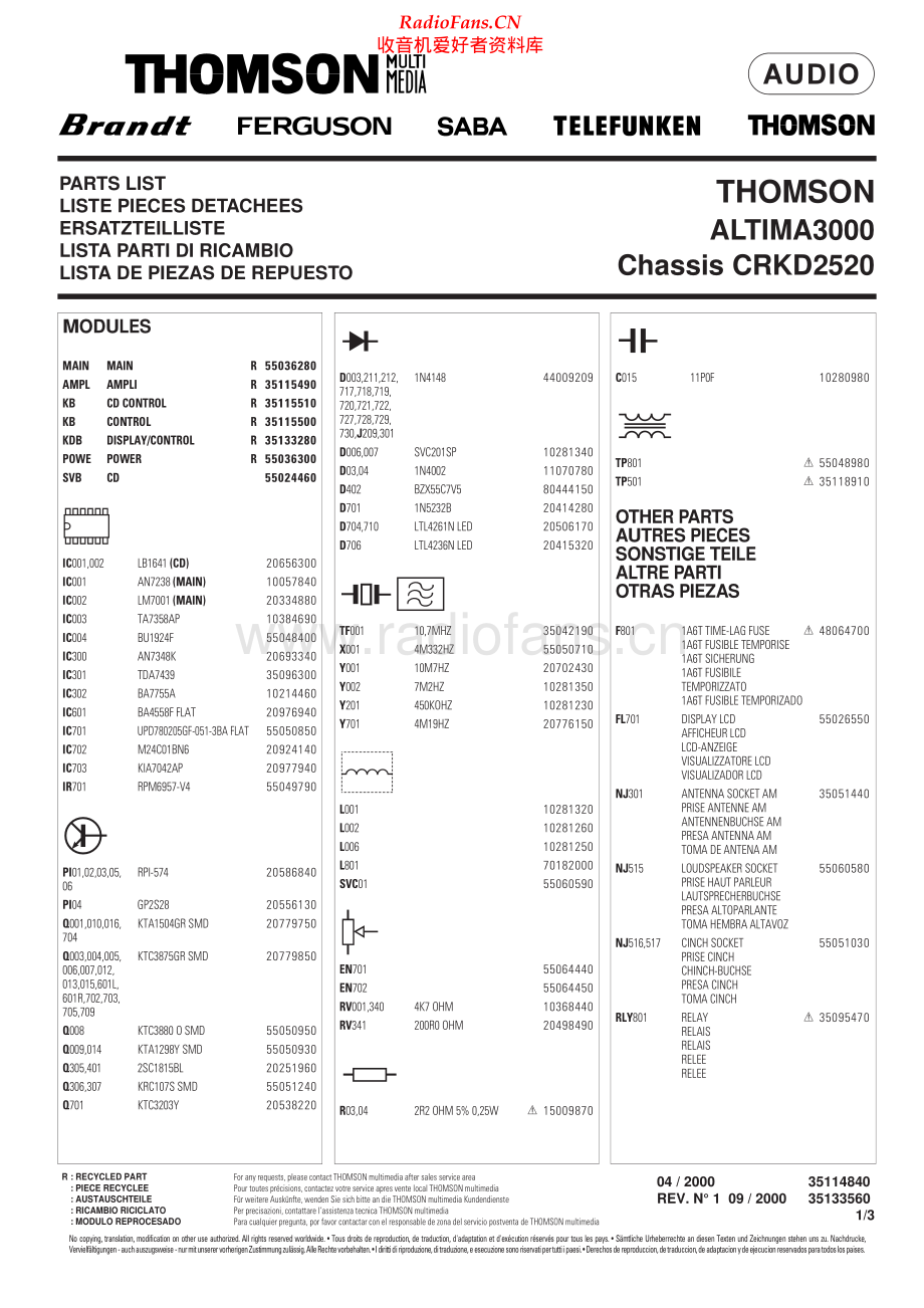 Thomson-Altima3000-cs-pl 维修电路原理图.pdf_第1页