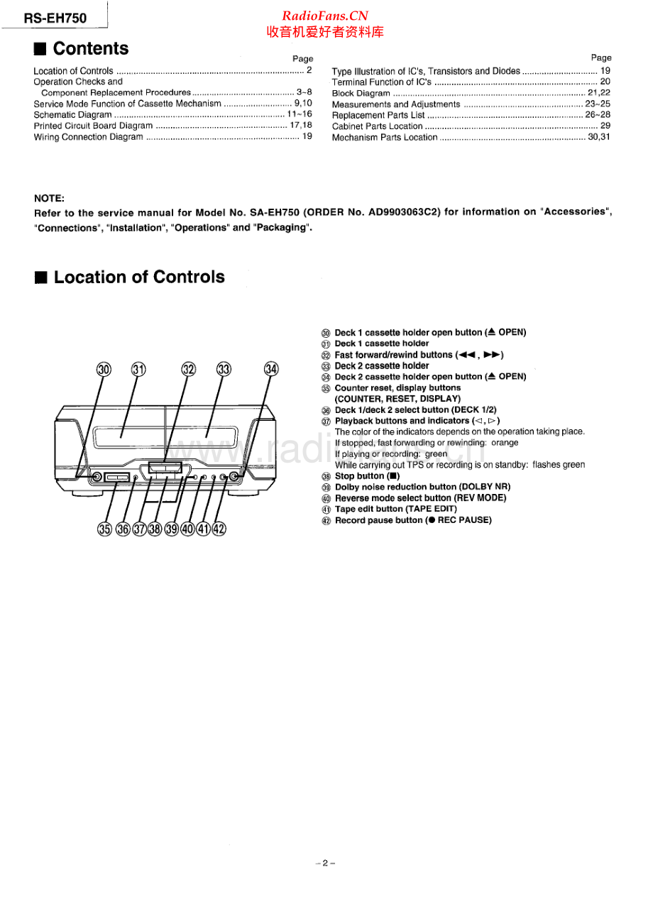 Technics-RSEH750-tape-sm 维修电路原理图.pdf_第2页