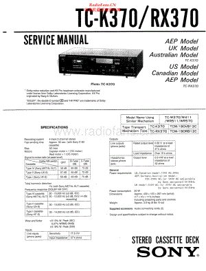 Sony-TCRX370-tape-sm 维修电路原理图.pdf
