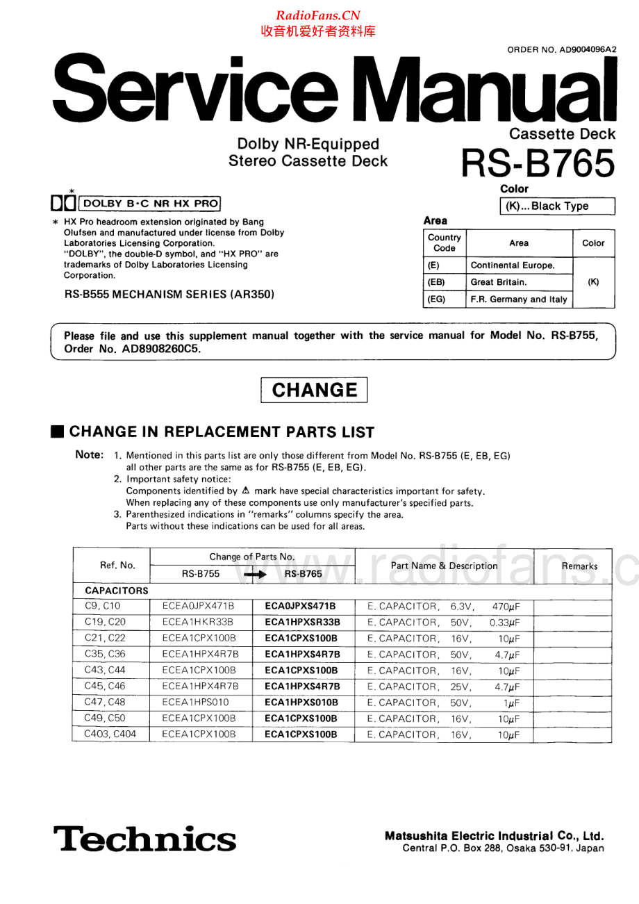 Technics-RSB765-tape-sm 维修电路原理图.pdf_第1页