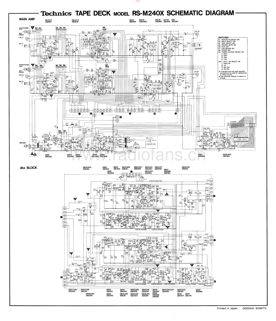 Technics-RSM240X-tape-sch 维修电路原理图.pdf_第1页