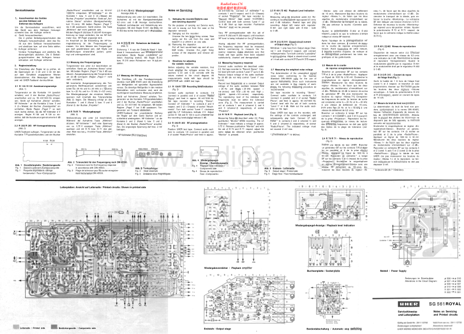 Uher-SG561Royal-tape-sch 维修电路原理图.pdf_第1页