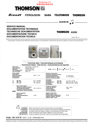 Thomson-A5000-cs-sm 维修电路原理图.pdf
