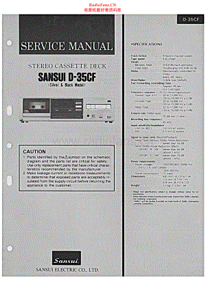 Sansui-D35CF-tape-sm 维修电路原理图.pdf