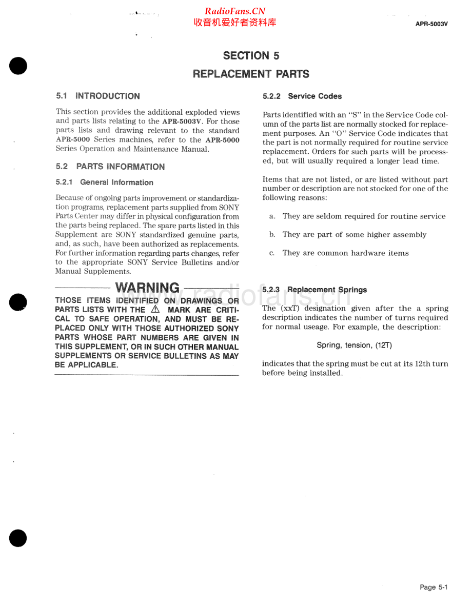 Sony-APR5003V-tape-sm2 维修电路原理图.pdf_第1页