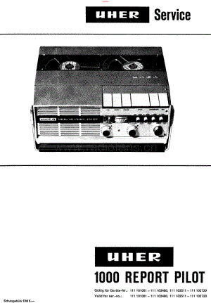 Uher-1000ReportPilot-tape-sm1 维修电路原理图.pdf