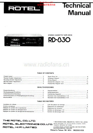 Rotel-RD830-tape-sm 维修电路原理图.pdf