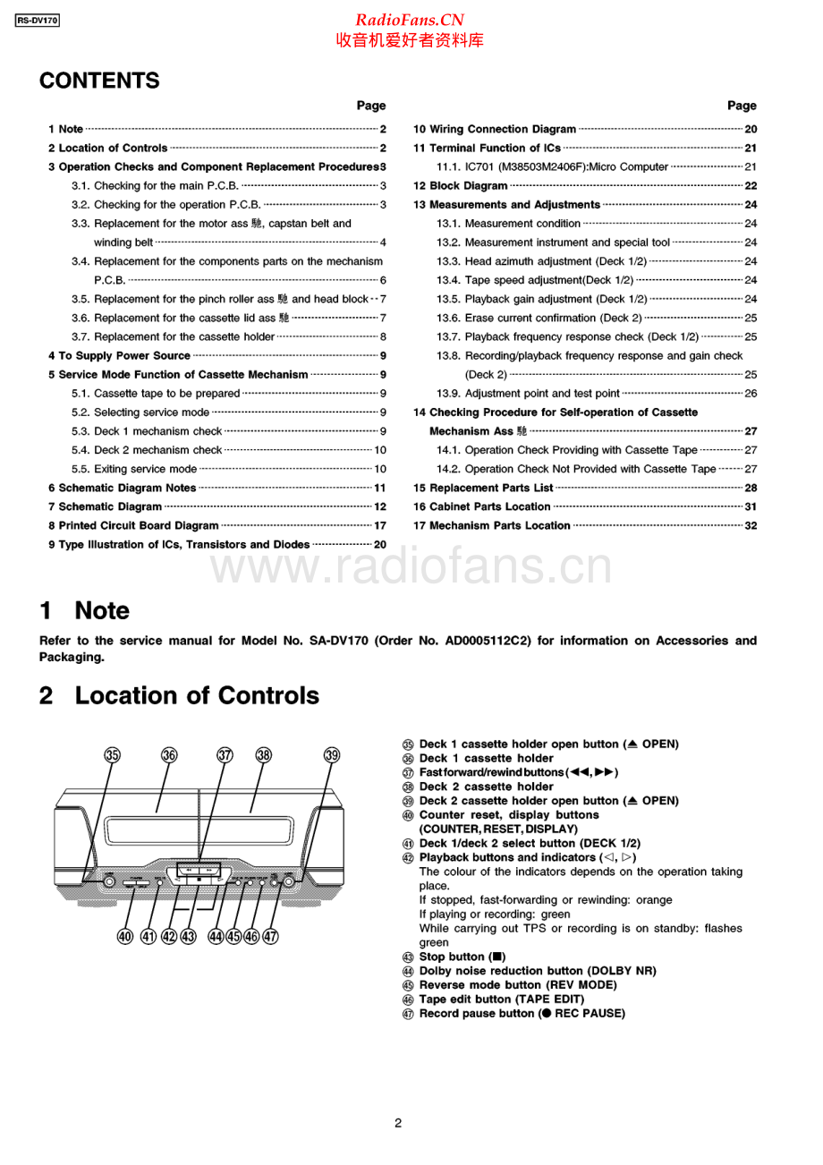 Technics-RSDV170-tape-sm 维修电路原理图.pdf_第2页