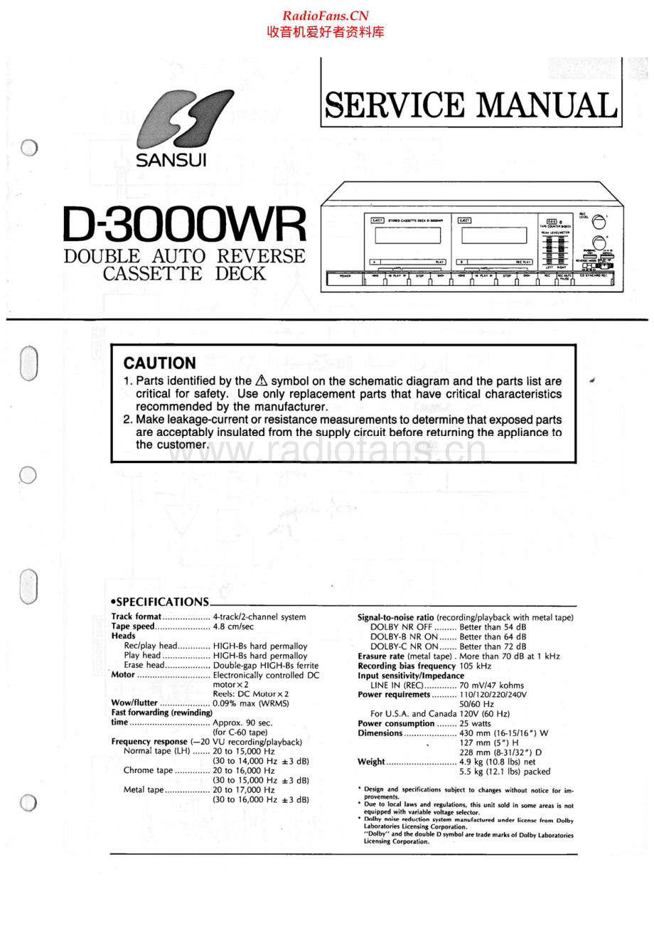 Sansui-D3000WR-tape-sm 维修电路原理图.pdf_第1页