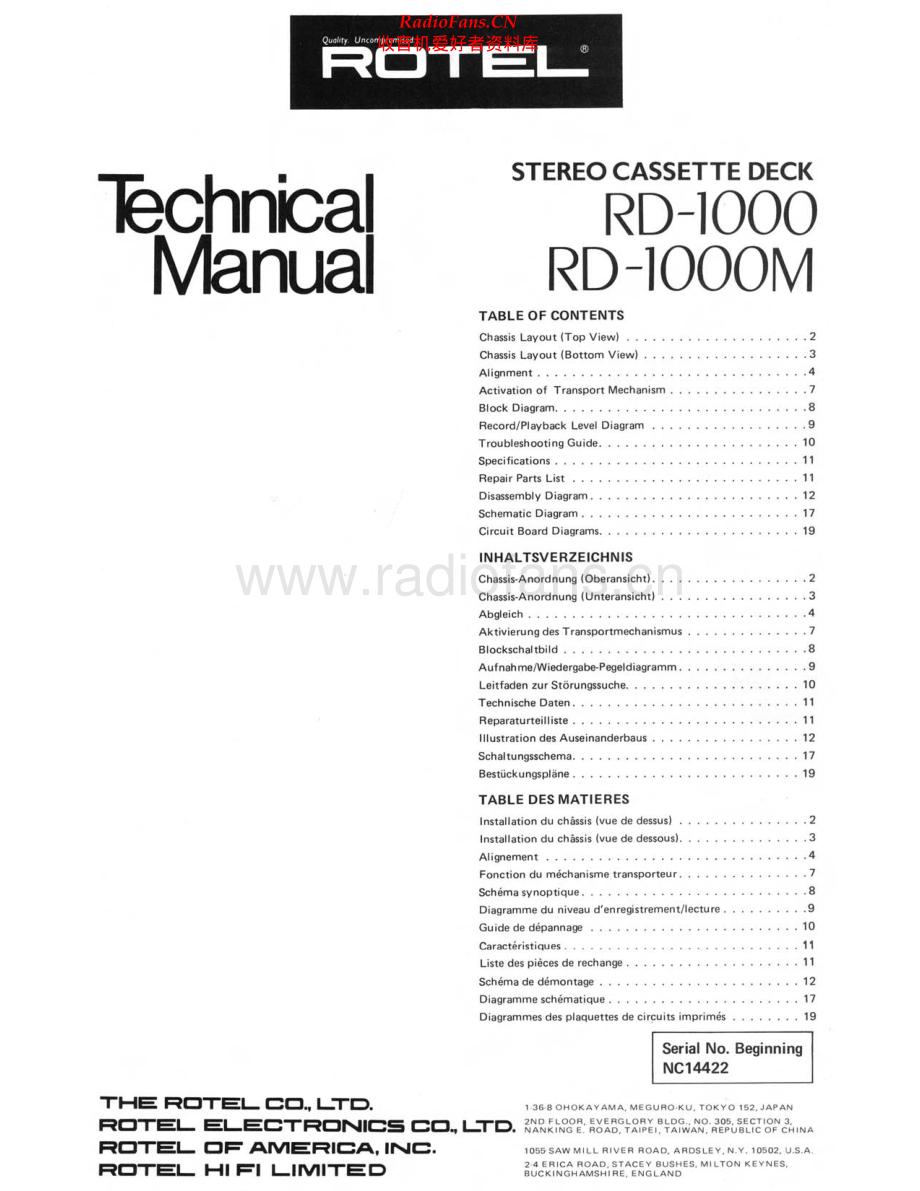 Rotel-RD1000-tape-sm 维修电路原理图.pdf_第1页