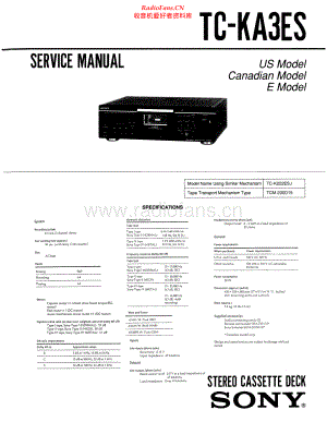 Sony-TCKA3ES-tape-sm 维修电路原理图.pdf