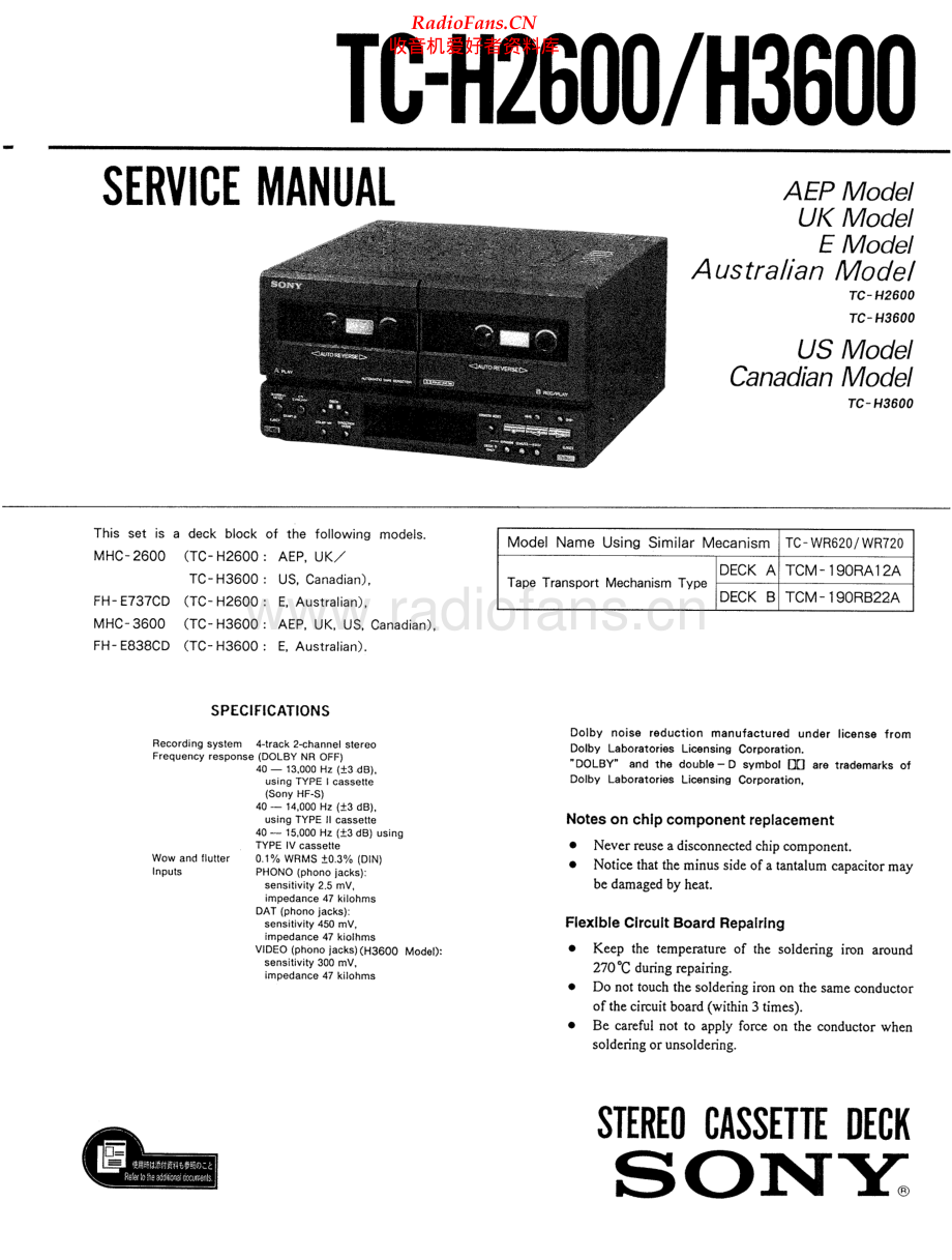 Sony-TCH2600-tape-sm 维修电路原理图.pdf_第1页