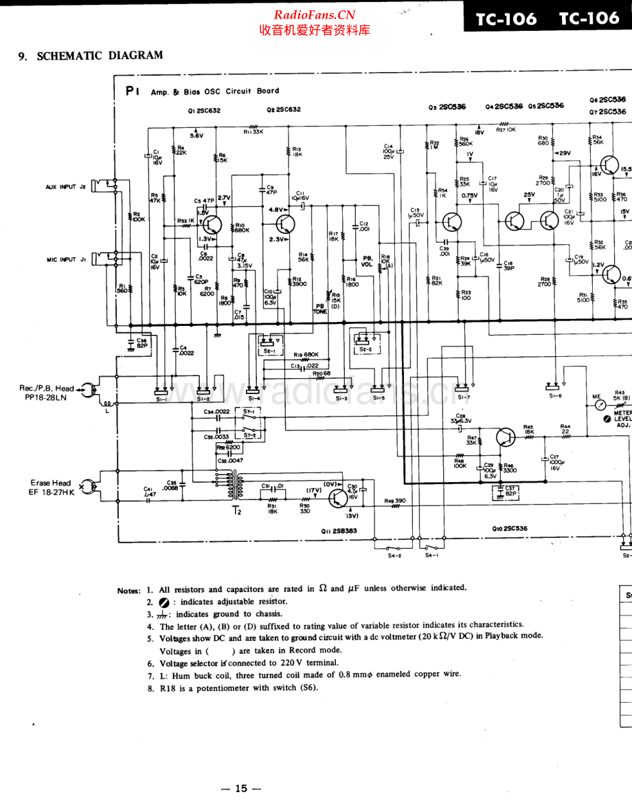 Sony-TC106-tape-sch 维修电路原理图.pdf_第1页