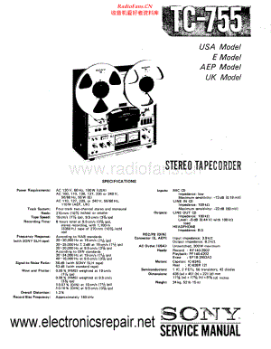 Sony-TC755-tape-sm 维修电路原理图.pdf