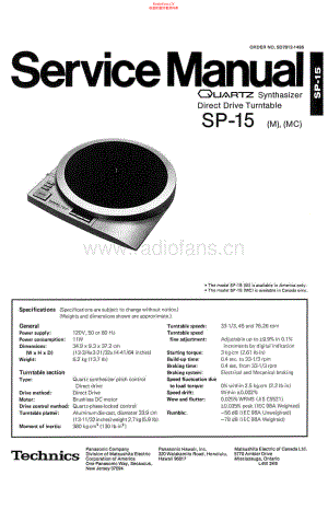 Technics-SP15-tt-sm 维修电路原理图.pdf