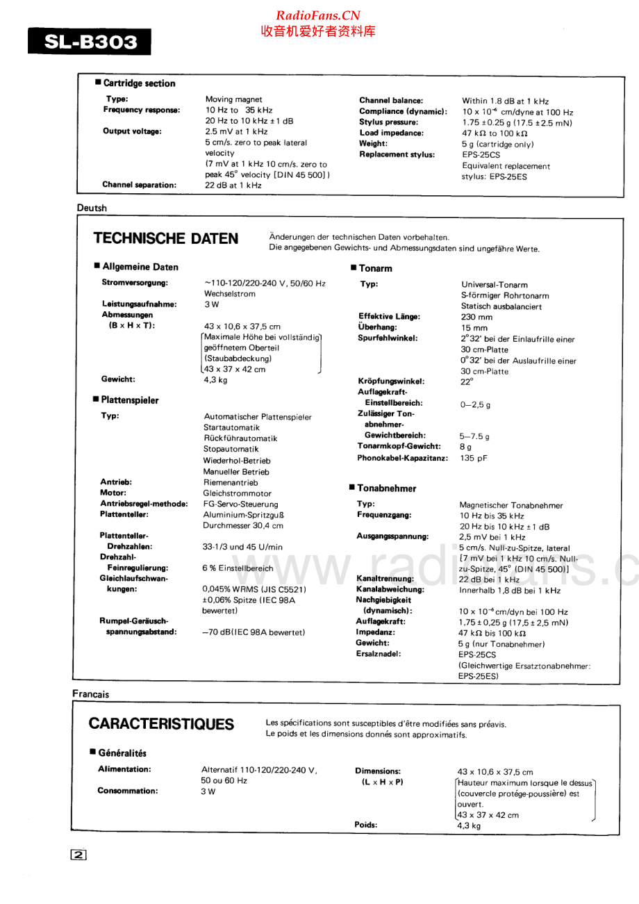 Technics-SLB303-tt-sm 维修电路原理图.pdf_第2页