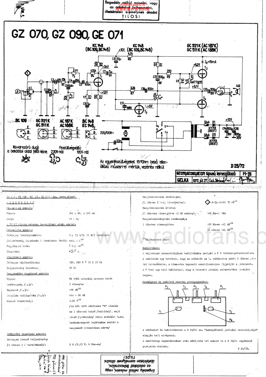 Supraphon-GZ070-tt-sm 维修电路原理图.pdf_第1页