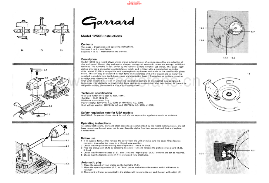 Garrard-125SB-tt-sm维修电路原理图.pdf_第2页