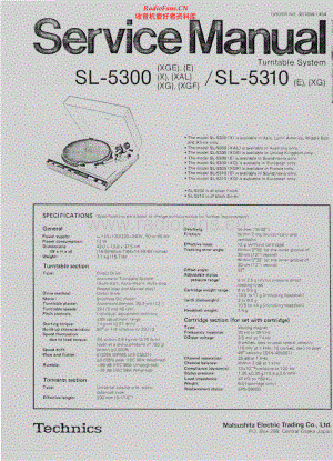 Technics-SL5310-tt-sm 维修电路原理图.pdf