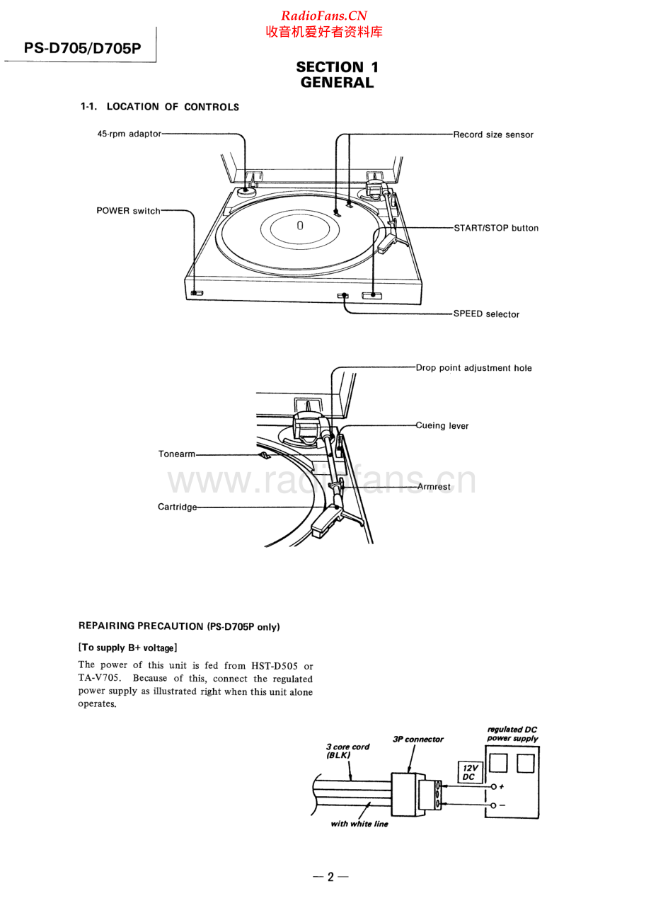 Sony-PSD705-tt-sm 维修电路原理图.pdf_第2页