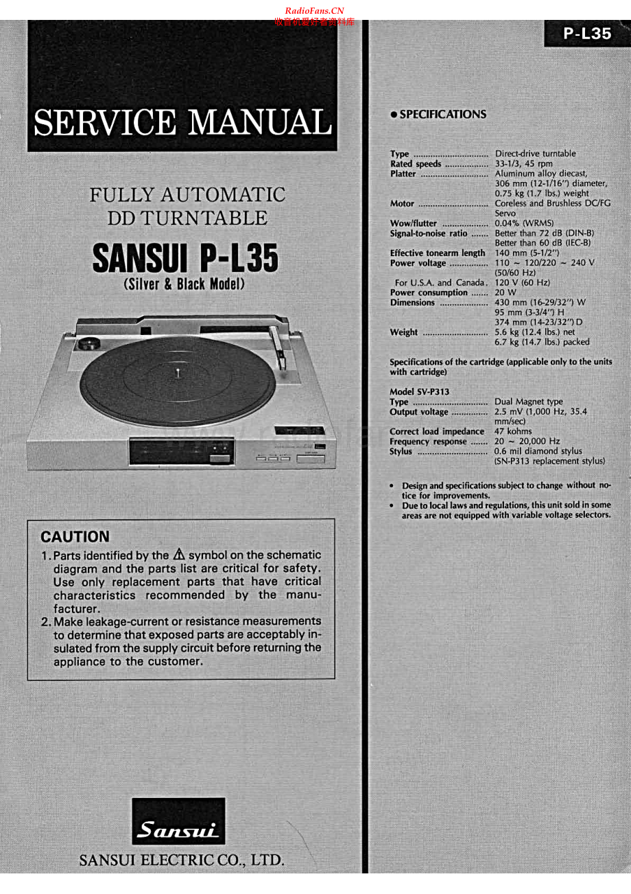 Sansui-PL35-tt-sm 维修电路原理图.pdf_第1页