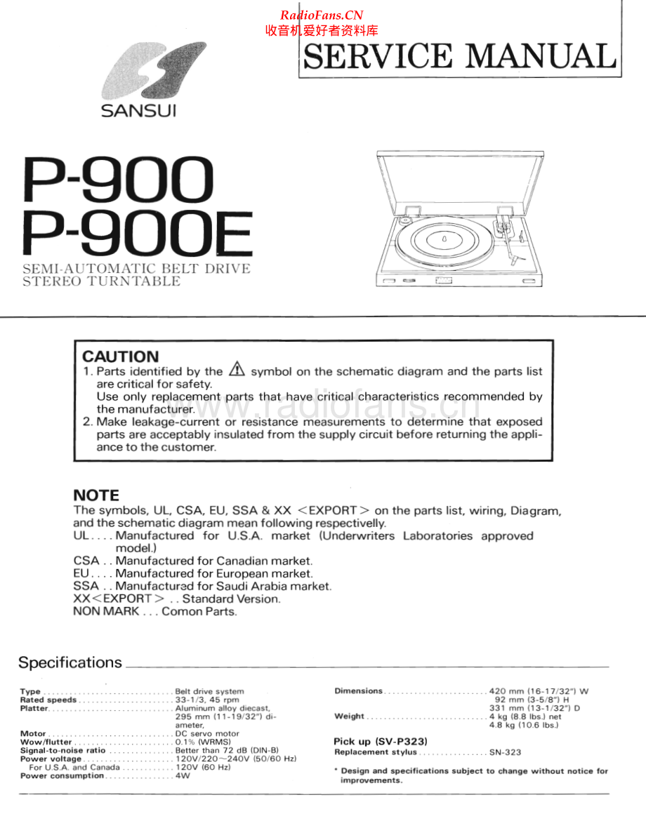 Sansui-P900-tt-sm 维修电路原理图.pdf_第1页