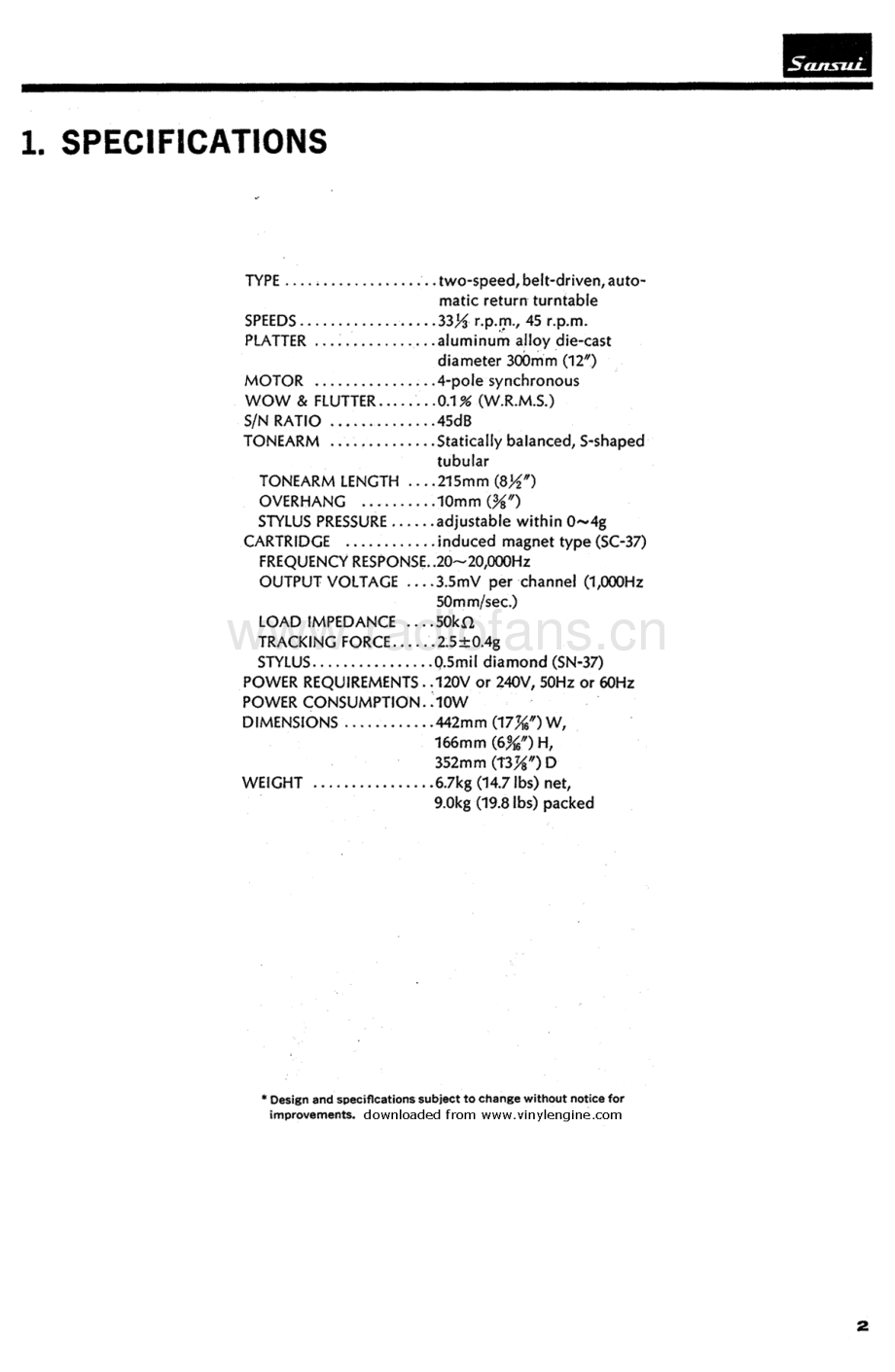 Sansui-SR212-tt-sm 维修电路原理图.pdf_第3页