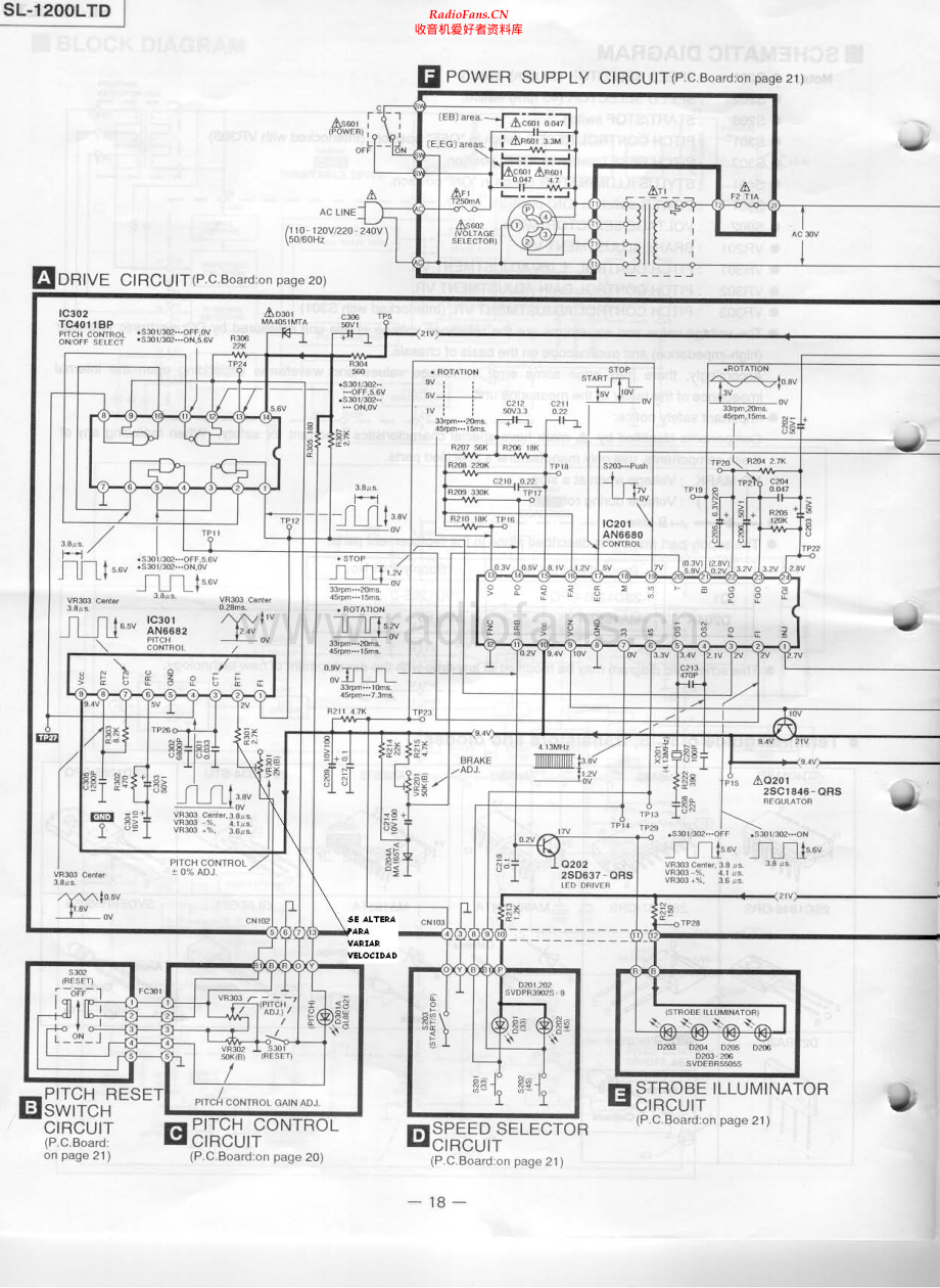 Technics-SL1200LTD-tt-sch 维修电路原理图.pdf_第1页