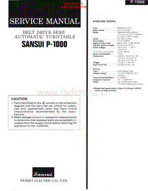 Sansui-P1000-tt-sm 维修电路原理图.pdf
