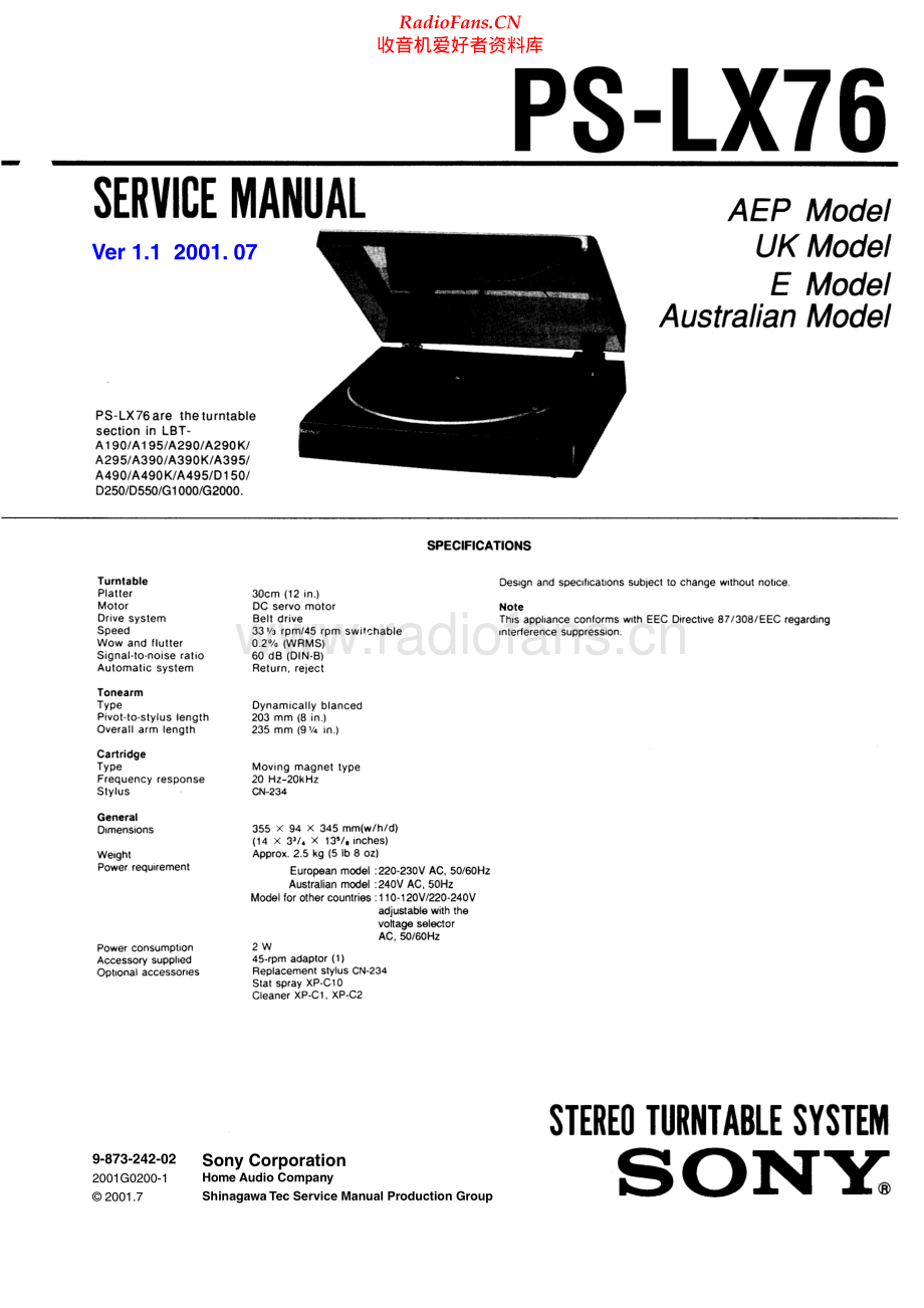 Sony-PSLX76-tt-sm 维修电路原理图.pdf_第1页