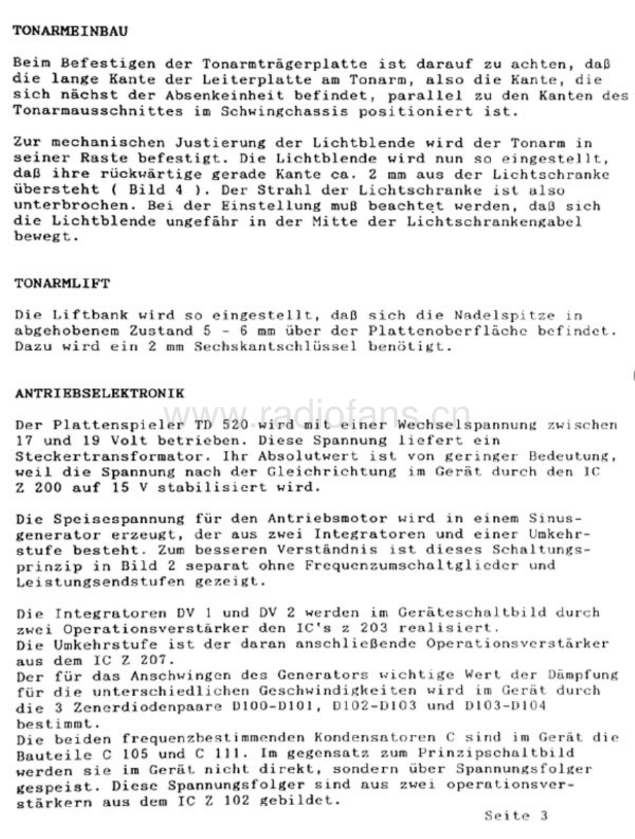 Thorens-TD520MKII-tt-sm 维修电路原理图.pdf_第3页