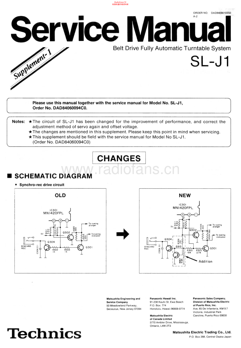 Technics-SLJ1-tt-sm 维修电路原理图.pdf_第1页