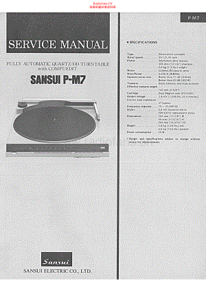 Sansui-PM7-tt-sm 维修电路原理图.pdf