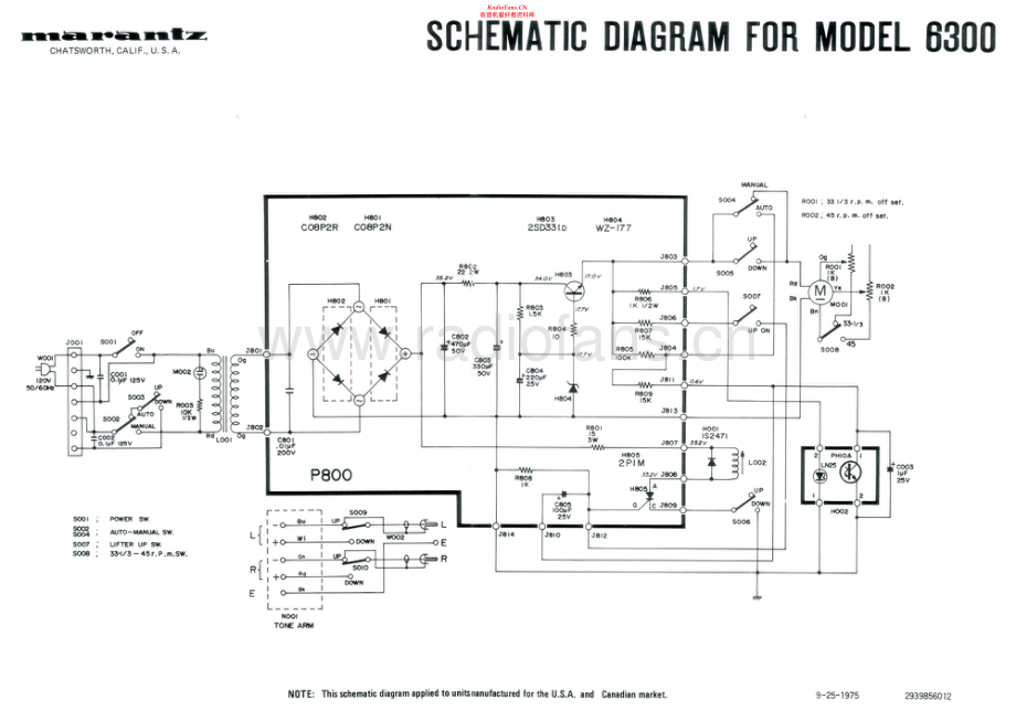 Marantz-6300-tt-sch 维修电路原理图.pdf_第1页