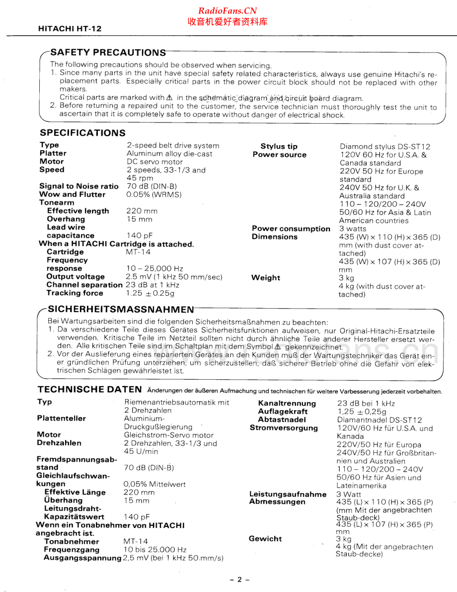 Hitachi-HT12-tt-sm 维修电路原理图.pdf_第2页