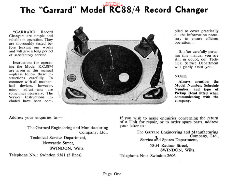 Garrard-RC88-tt-sm维修电路原理图.pdf_第2页